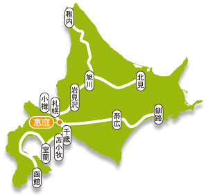 北海道恵庭市地図